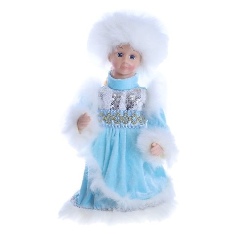 Снегурочка 30 см "Шик" голубая шубка 3576305С