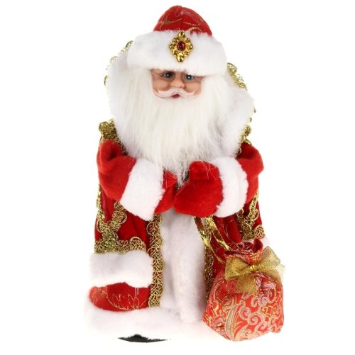 Дед Мороз "Шик", в рубиновой шубе 30см 827844С