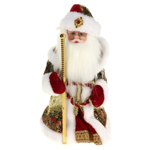 Дед Мороз "Шик", парчовая шуба 30см 827843С