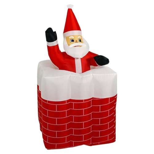 Надувная фигура "Дед Мороз" (вылезает из трубы) 705658С
