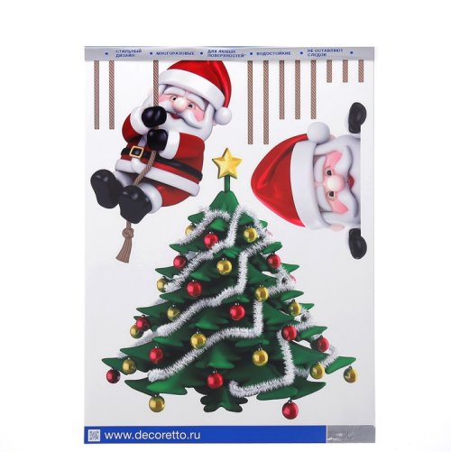 Наклейки Decoretto "Спецоперация Санты" 35х50 см 2913835с