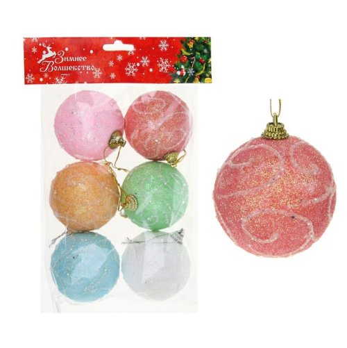 Новогодние шары Завитушки (набор 2шт.)            1401722