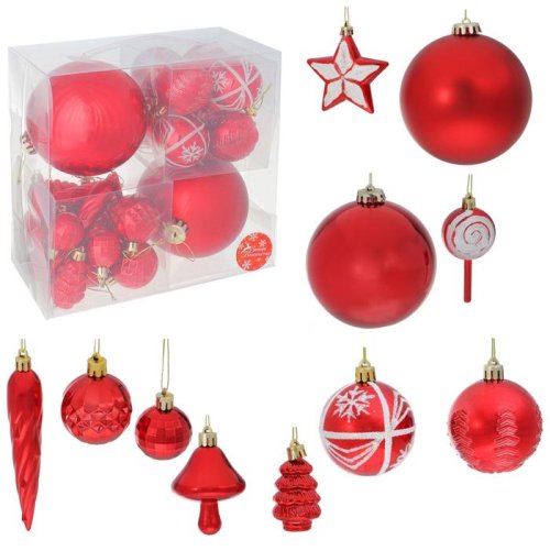 Ёлочные игрушки Красное ассорти (набор 26 шт.)            1307052