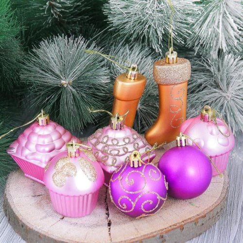 Набор украшений пластик 26 шт матовый микс           2356974