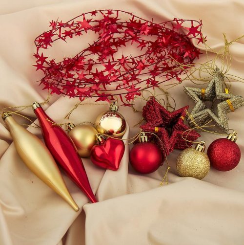 Набор украшений пластик 50 шт Звездный  микс           3259812