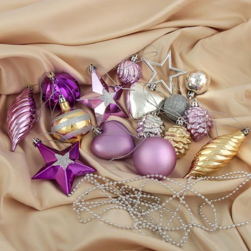 Набор украшений пластик 54 шт Ариозо микс           3259803