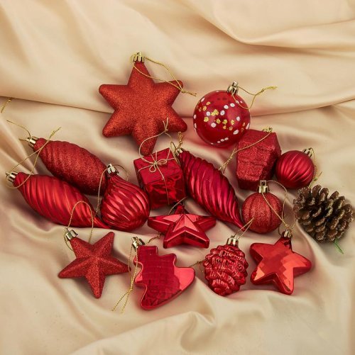 Набор украшений пластик 62 шт Красная фантазия            3259813