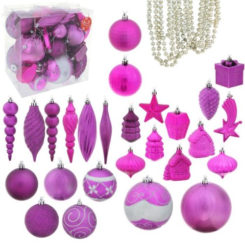 Ёлочные украшения Пурпурное ассорти (набор 42 шт.)            1310243