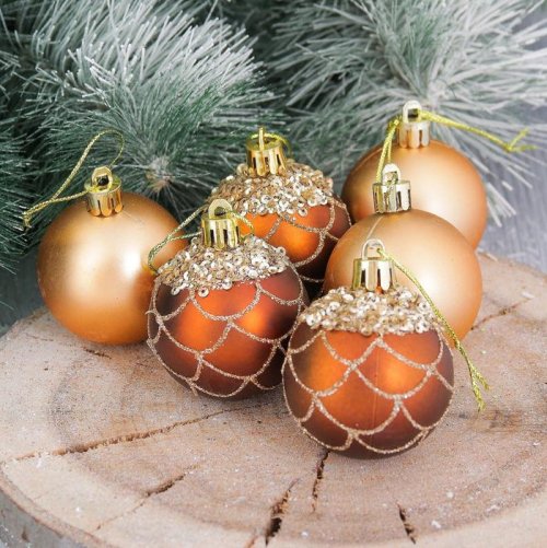 Набор шаров пластик Шоколад d-5 см 12 шт          2356941