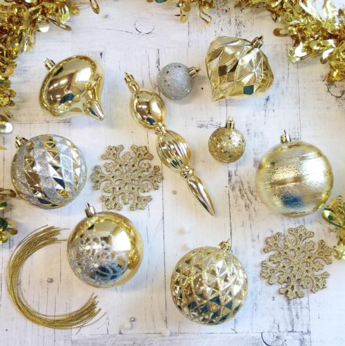 Ёлочные игрушки Золотое ассорти (набор 52 шт.)            2122500
