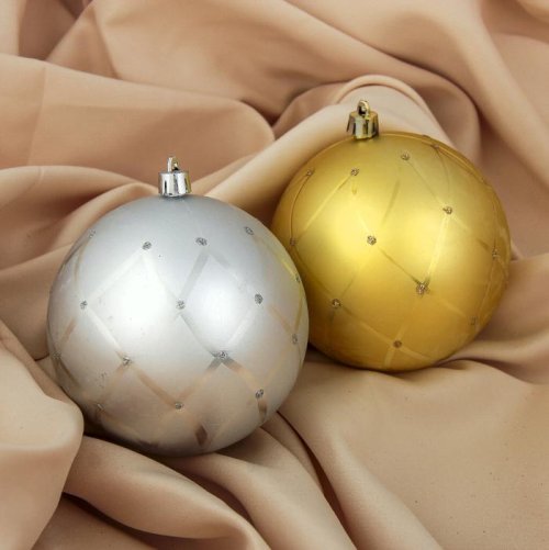 Набор шаров пластик d-10 см 2 шт Паутинка микс         3276704