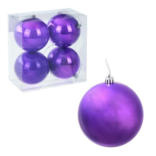 Новогодние шары Жемчужная капель фиолетовые (набор 4 шт.)           1009351