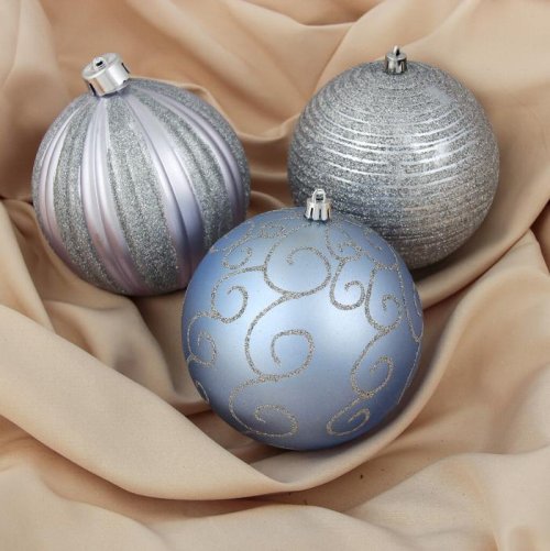 Набор шаров пластик d-12 см 3 шт Космос сиреневый         3276709