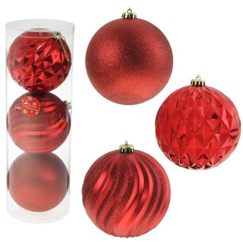Новогодние шары Красное ассорти (набор 3 шт.)            1305731