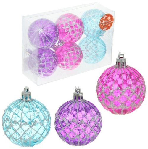 Новогодние шары Ледяной неон (набор 2 шт.)            1346604