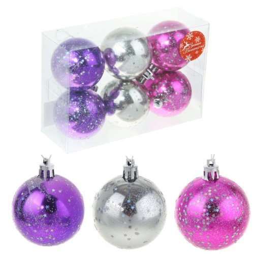 Новогодние шары Звёздная пыль (набор 2 шт.)            1346605