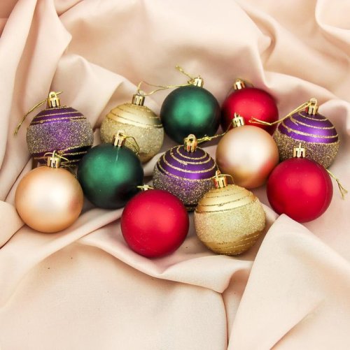 Набор шаров пластик d-6 см 12 шт Совершенство микс         3531511