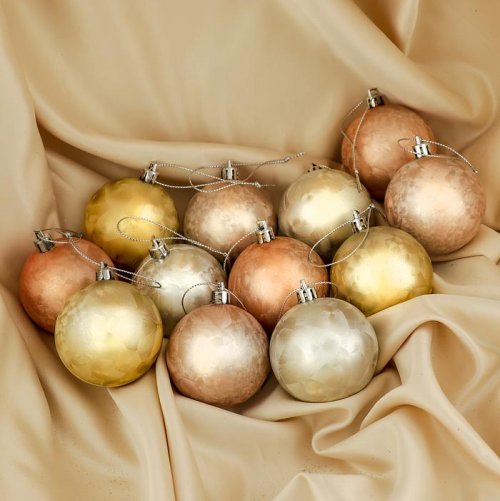 Набор шаров пластик d-6 см 12 шт Туман микс         3276640