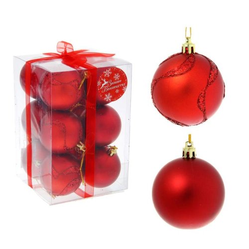 Новогодние шары Красная муза (набор 12 шт.)            1107495