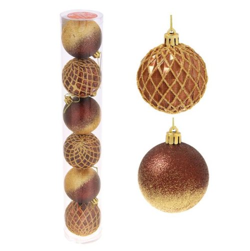 Новогодние шары Сеточка (набор 2 шт.), шоколадные           1009494