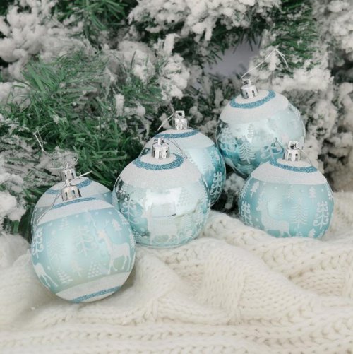 Новогодние шары Скандинавия (набор 6 шт.), бирюза           2122939