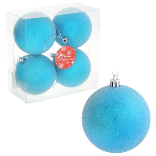 Новогодние шары Голубое сияние (набор 4 шт.)            1307155