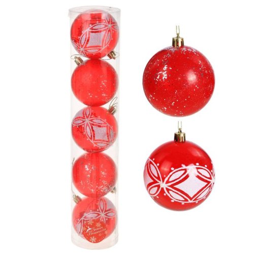 Новогодние шары Гранд (набор 5 шт.), прозрачные           2131442