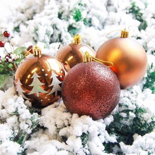 Новогодние шары Ёлочки (набор 6 шт.), шоколадные           2178281