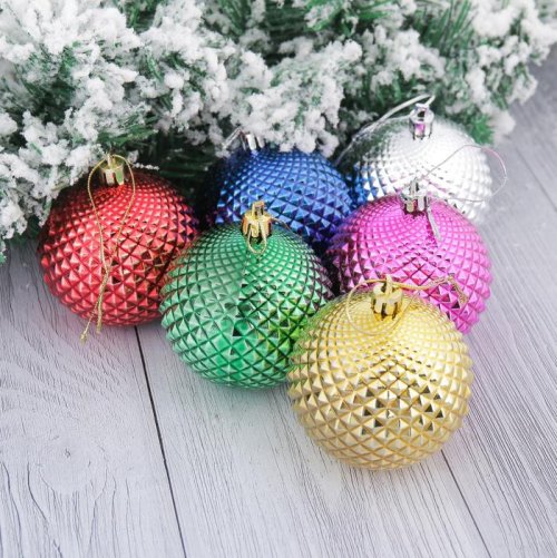 Шары новогодние Прокси d-7 см (набор 2 шт) сетка         2371155
