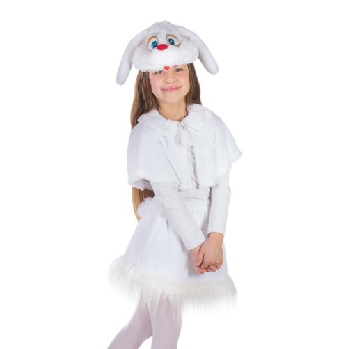 Карнавальный костюм "Зайка", 3 предмета: пелерина, юбка, маска-шапочка. Рост 122-128 см 624762