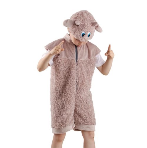 Карнавальный костюм "Козлик/Барашек", 2 предмета: комбинезон, маска-шапочка. Рост 122-128 см 624767