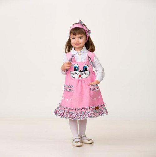 Карнавальный костюм "Кошечка Царапка ", повязка, сарафан, р.26    3469214