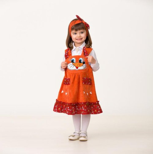 Карнавальный костюм "Лисичка Лулу ", повязка, сарафан, р. 26    3469218