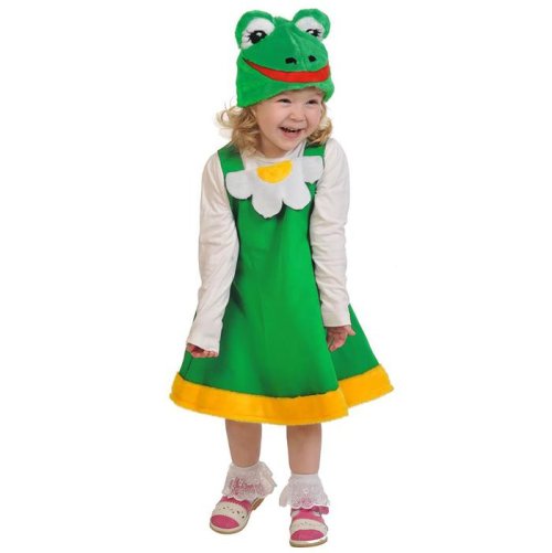 Карнавальный костюм "Лягушка" ткань-плюш, сарафан, маска, рост 92-122 см    3480881
