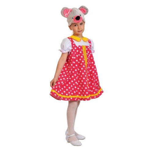 Карнавальный костюм "Мышка Норушка", маска, сарафан, рост 98-128 см    2512704
