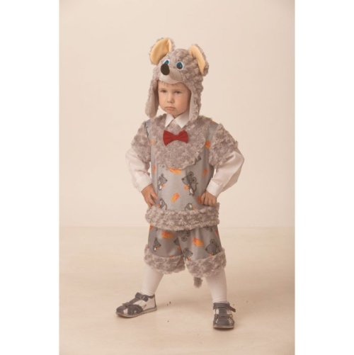 Карнавальный костюм "Мышонок Шустрик", плюш, р.28, рост 110 см  2221169