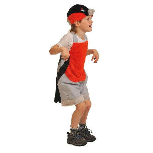 Карнавальный костюм "Снегирь", плюш, полукомбинезон, маска, рост 92-122 см 2512731