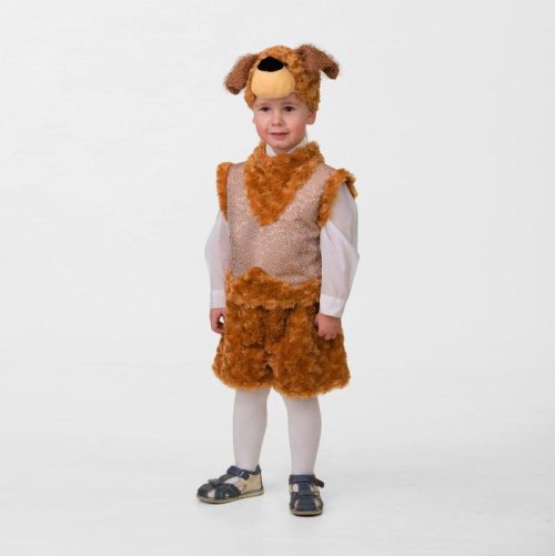 Карнавальный костюм "Собачка Билли", шёлк, маска, безрукавка, шорты, размер 26-28 2186088