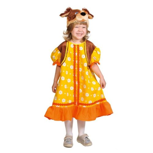 Карнавальный костюм "Собачка Жучка", сарафан с жилетом, маска, рост 98-128 см    2512693