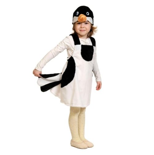 Карнавальный костюм "Сорока", плюш, сарафан, маска, рост 92-122 см 2512734