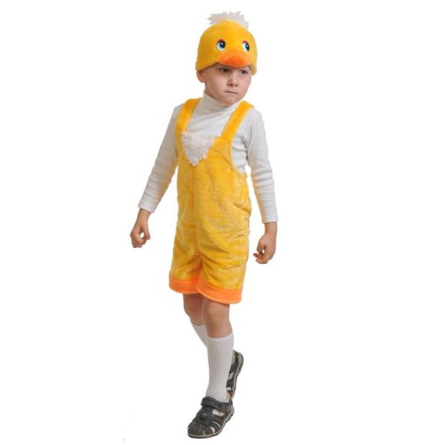 Карнавальный костюм "Утёнок", плюш, полукомбинезон, маска, рост 92-122 см 3480888