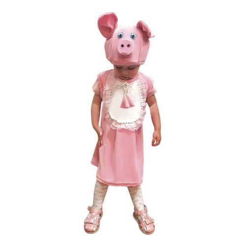 Карнавальный костюм "Свинка" для девочки, сарафан, шапка, рост 92-98 см 3795487