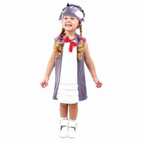 Детский карнавальный костюм "Ёжик с кармашками", велюр, сарафан, шапка, 1,5-3 года 1392517