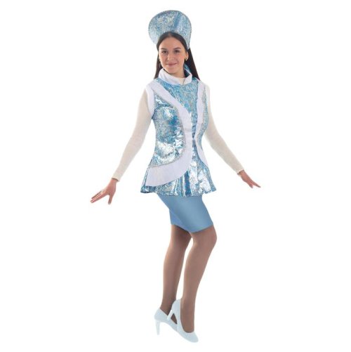 Карнавальный костюм "Снегурочка", жилет, кокошник, р-р 48 1924792