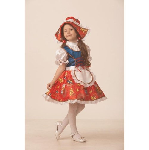 Карнавальный костюм "Красная шапочка сказочная", сатин, размер 26, рост 104 см 2221097