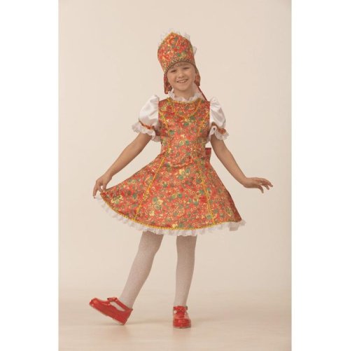 Карнавальный костюм "Марьюшка", сатин, р.26, рост 104 см 2221146 2221146