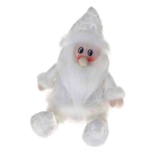 Мягкая игрушка "Дед Мороз" (кружевной, сидит) 1060527С