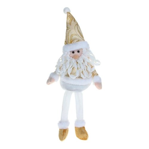 Мягкая игрушка "Дед Мороз" (узорный золотой костюм) 1008798С