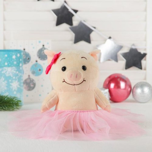 Мягкая игрушка поросёнок "Мисс Жужа" 3607848С