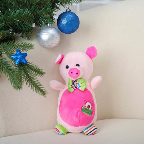 Мягкая игрушка "Поросёнок бабочка в полоску"       3251345С